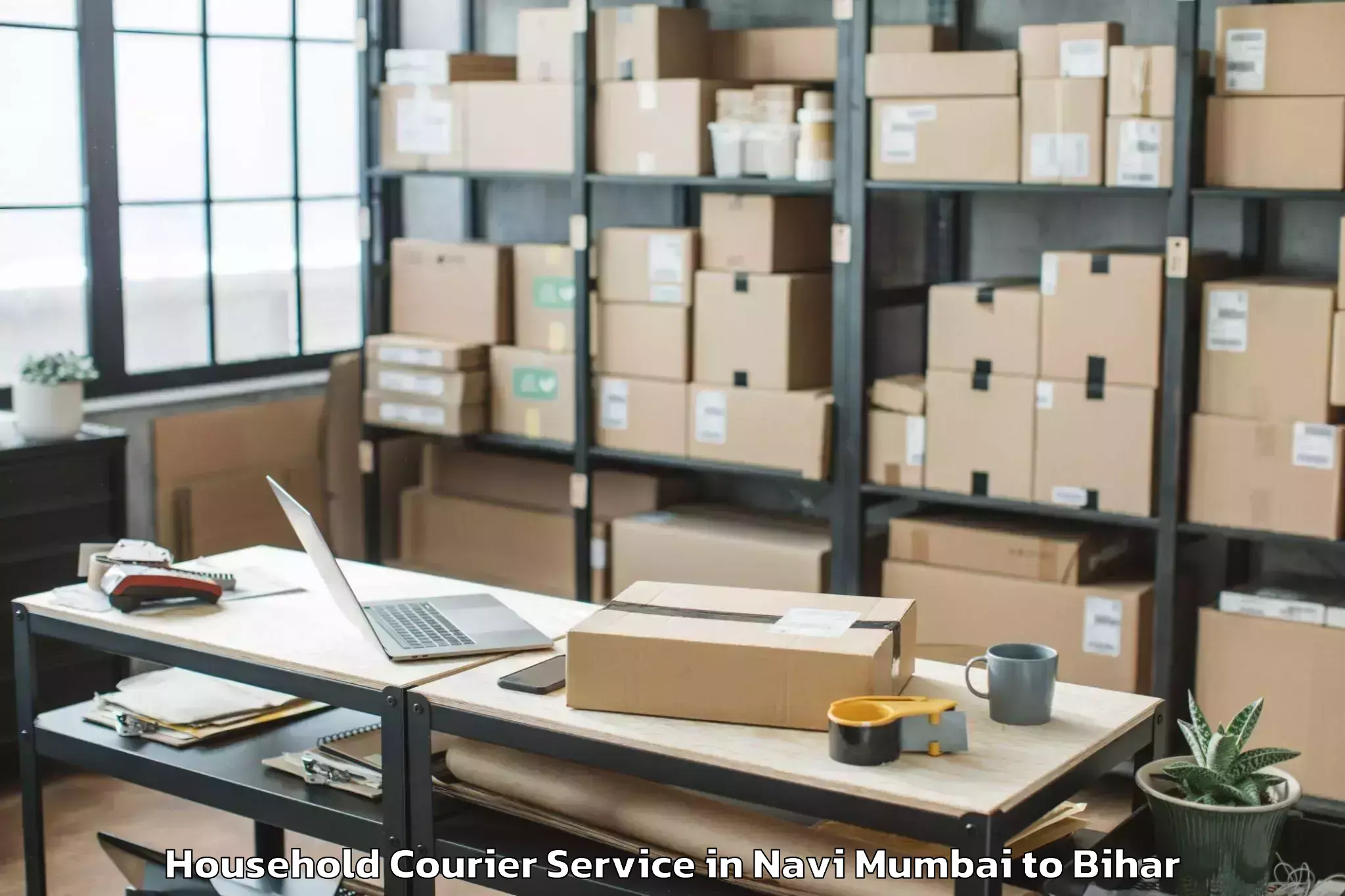 Reliable Navi Mumbai to Luckeesarai Household Courier